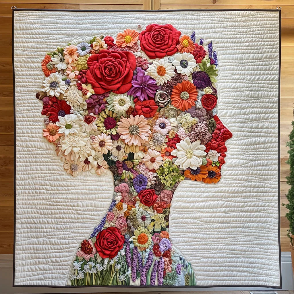 Garden Of Her Soul Quilt Blanket