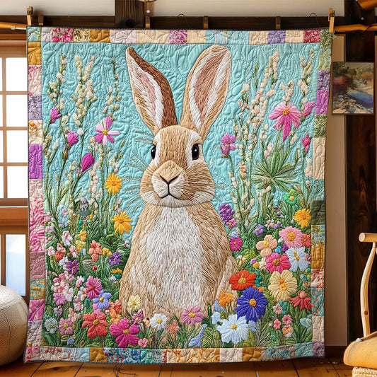 Garden Rabbit Quilt Blanket