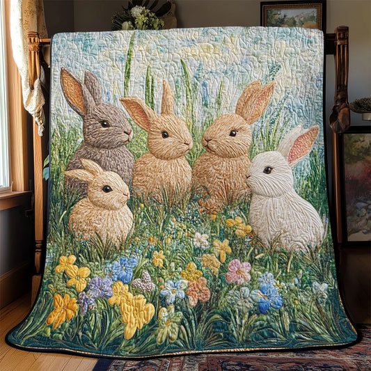 Garden Rabbit Quilt Blanket