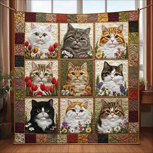 Garden Whiskers Quilt Blanket