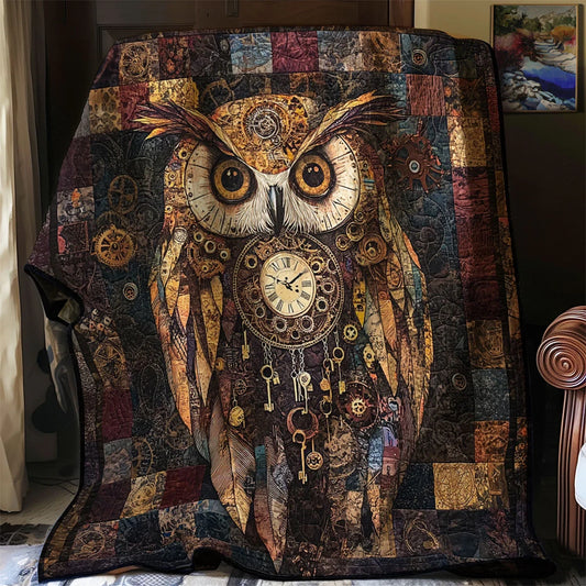 Gear Owl Quilt Blanket