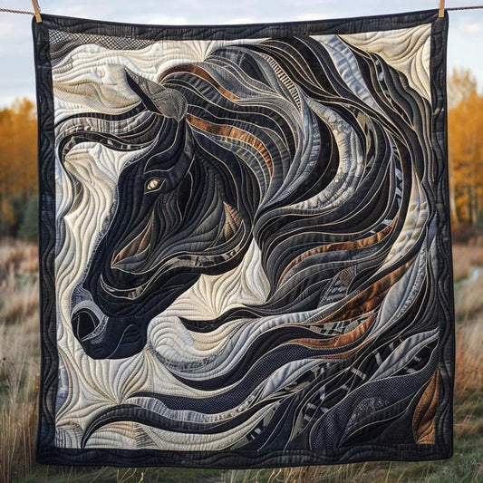 Gentle Horse Quilt Blanket - Quilted Blanket by OtterMia
