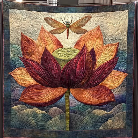 Gentle Observer Dragonfly Quilt Blanket