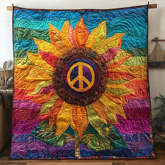 Gentle Sunflower Quilt Blanket