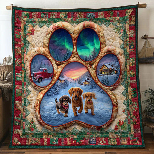 Gentle Trail Paw Quilt Blanket