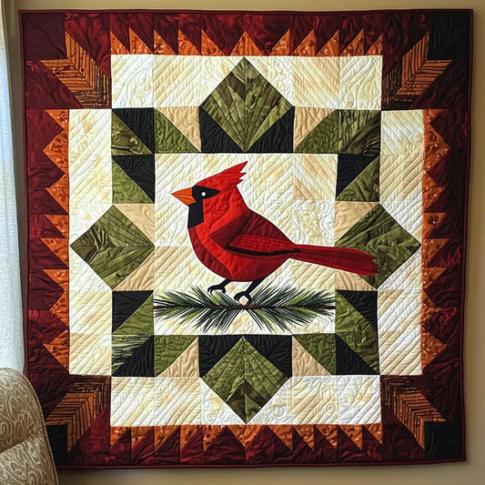 Geometric Cardinal 0112003cl Quilt Blanket