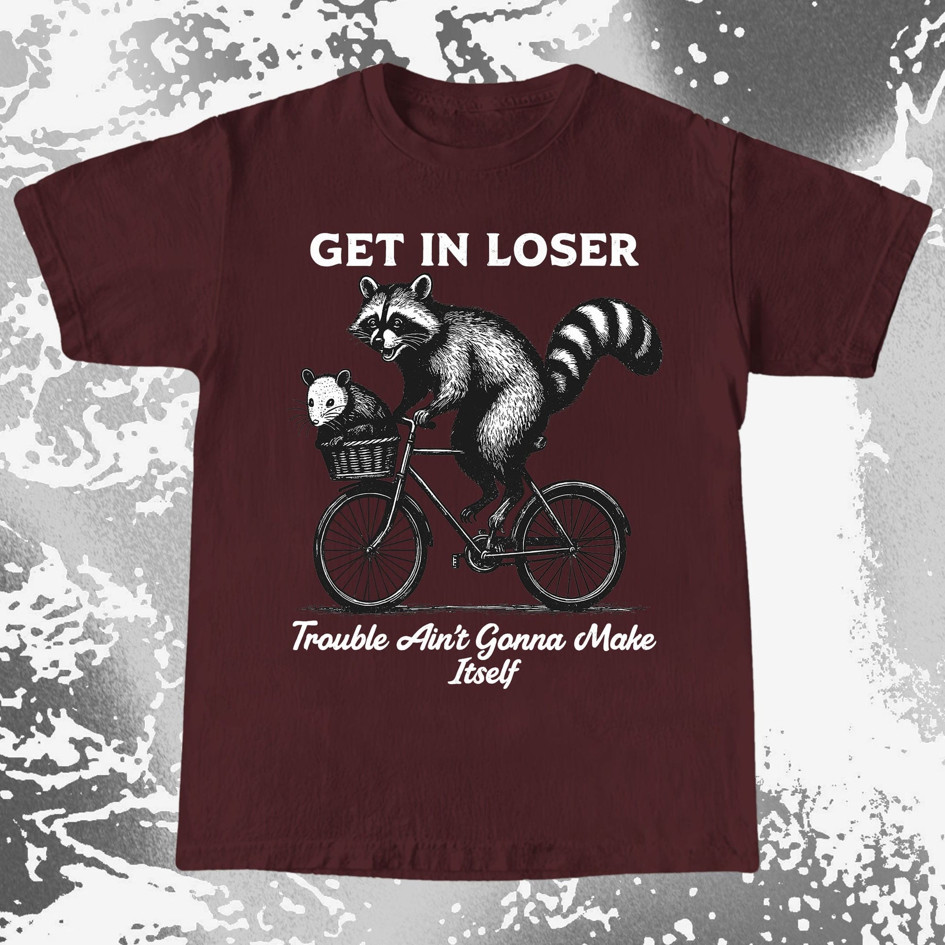 Get In Loser Raccoon Opossum Trouble Maker, funny meme tee gift (view 8)