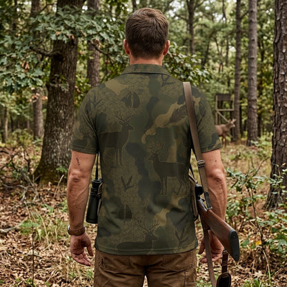 Deer Hunting Men Polo Shirt