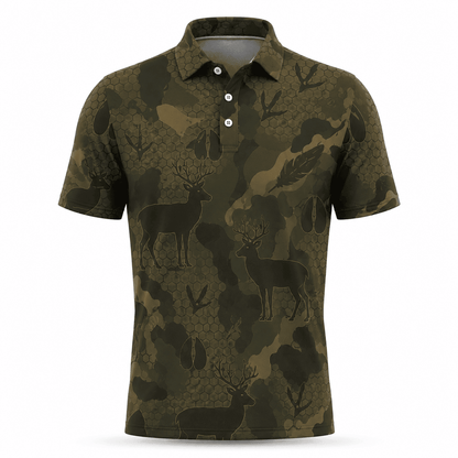 Deer Hunting Men Polo Shirt