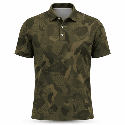 Mallard Duck Hunting Men Polo Shirt
