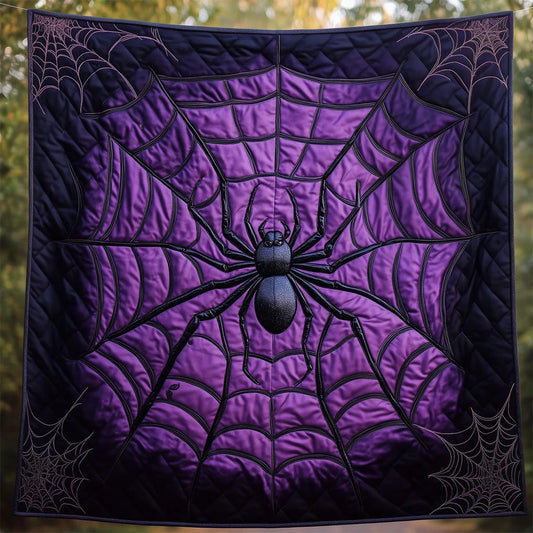 Giant Spiderweb Halloween Quilt Blanket