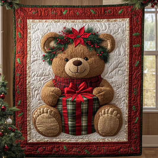 Gift Bear Quilt Blanket