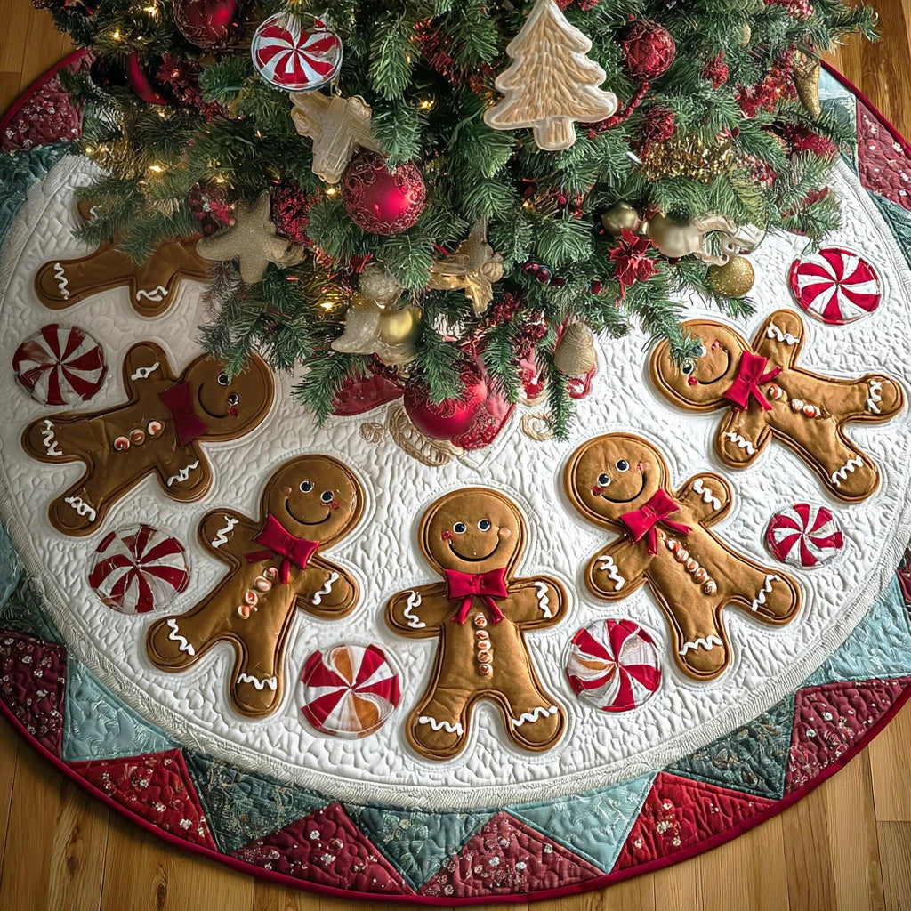 Ginger Haven Christmas Quilted Tree Skirt