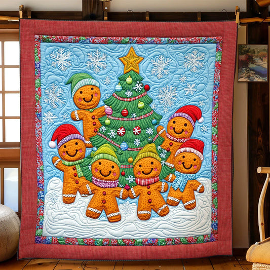 Gingerbread Buddy Quilt Blanket
