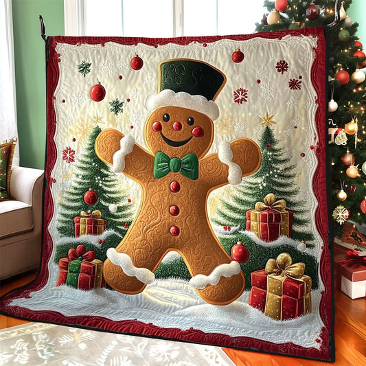 Gingerbread Christmas Quilt Blanket