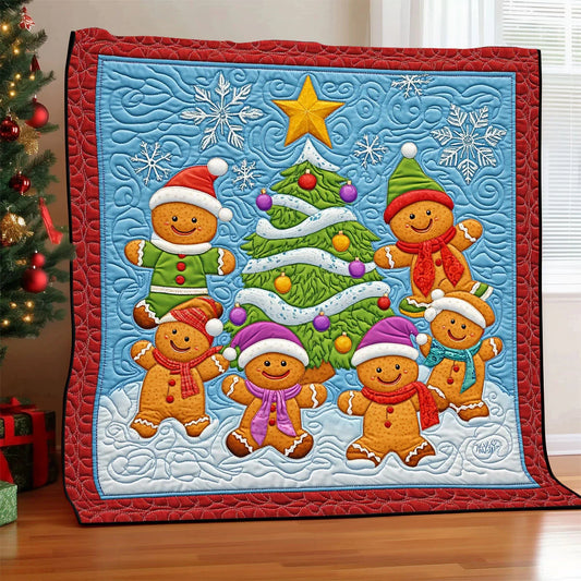 Gingerbread Friends Quilt Blanket