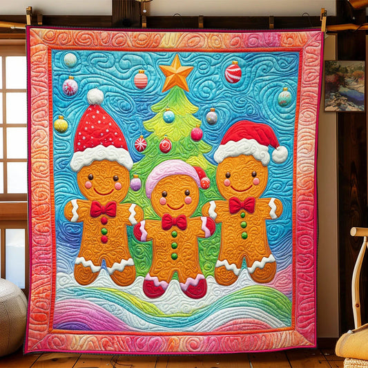 Gingerbread Holiday Quilt Blanket