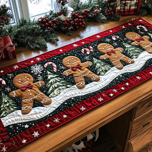 Gingerbread Lane Quilted Table Runner