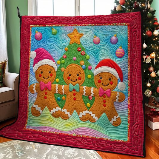 Gingerbread Winter Buddies Quilt Blanket
