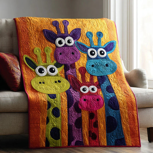 Giraffe Spirit Quilt Blanket - Quilted Blanket by OtterMia
