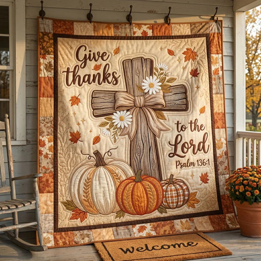 Give Thanks Harvest Quilt Blanket