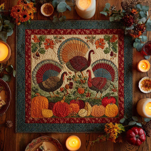 Giving Thanks Garden Quilted Table Topper