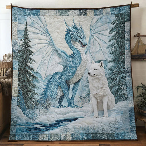 Glacier Dragon Quilt Blanket