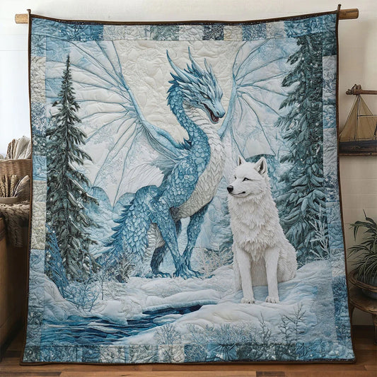 Glacier Dragon Quilt Blanket
