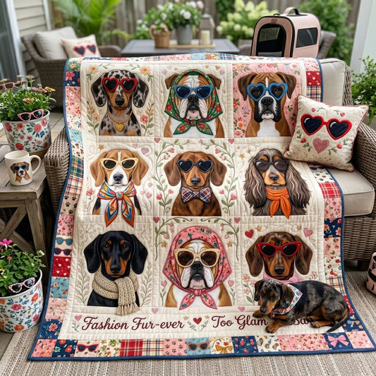 Glam Paws Gallery Quilt Blanket