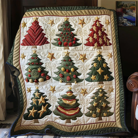 Glitter Pine Quilt Blanket