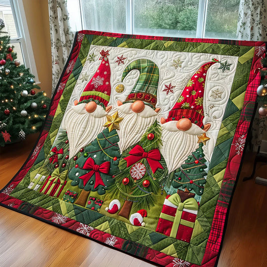 Gnome Christmas Quilt Blanket