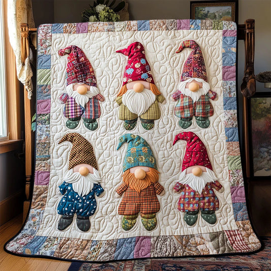Gnome Gathering Quilt Blanket
