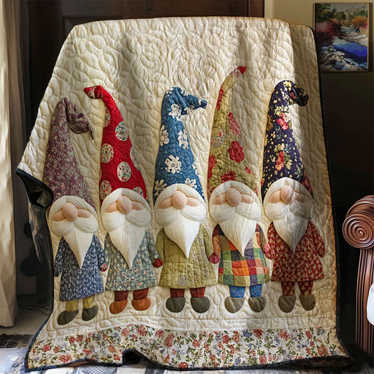 Gnome Gathering Quilt Blanket