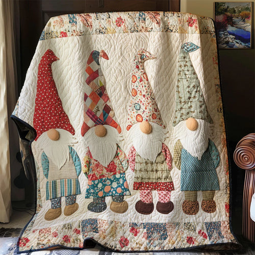 Gnome Gathering Quilt Blanket