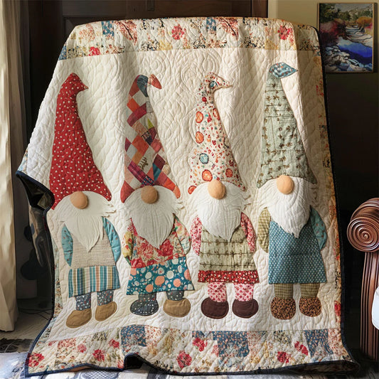 Gnome Gathering Quilt Blanket