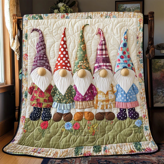 Gnome Gathering Quilt Blanket