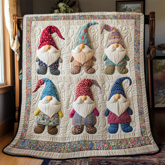 Gnome Gathering Quilt Blanket