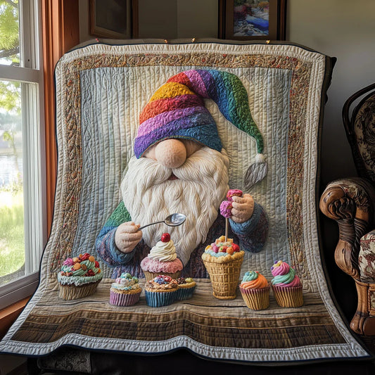 Gnome's Sweet Feast Quilt Blanket