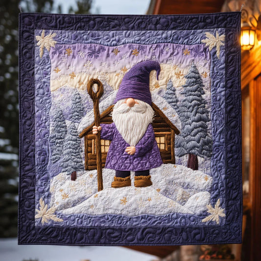 Gnome Winter Magic Quilt Blanket