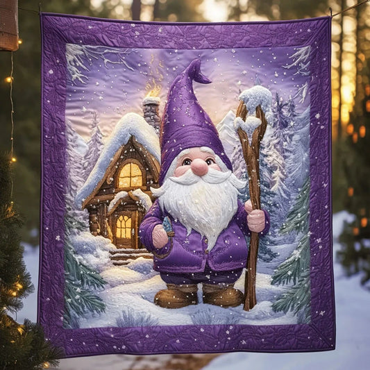 Gnome Winter Tale Quilt Blanket