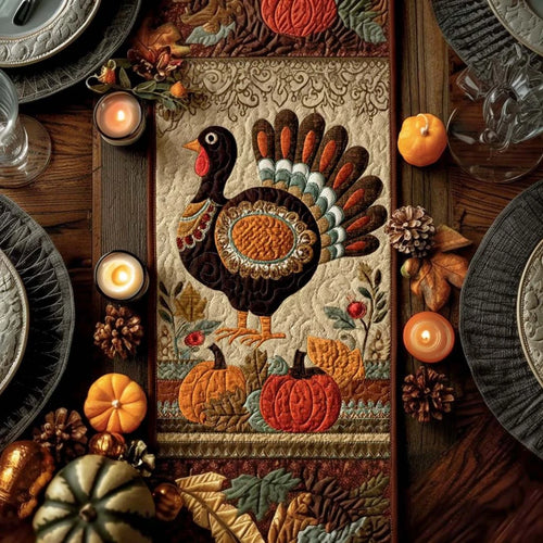 Gobble Blessings Quilted Table Runner