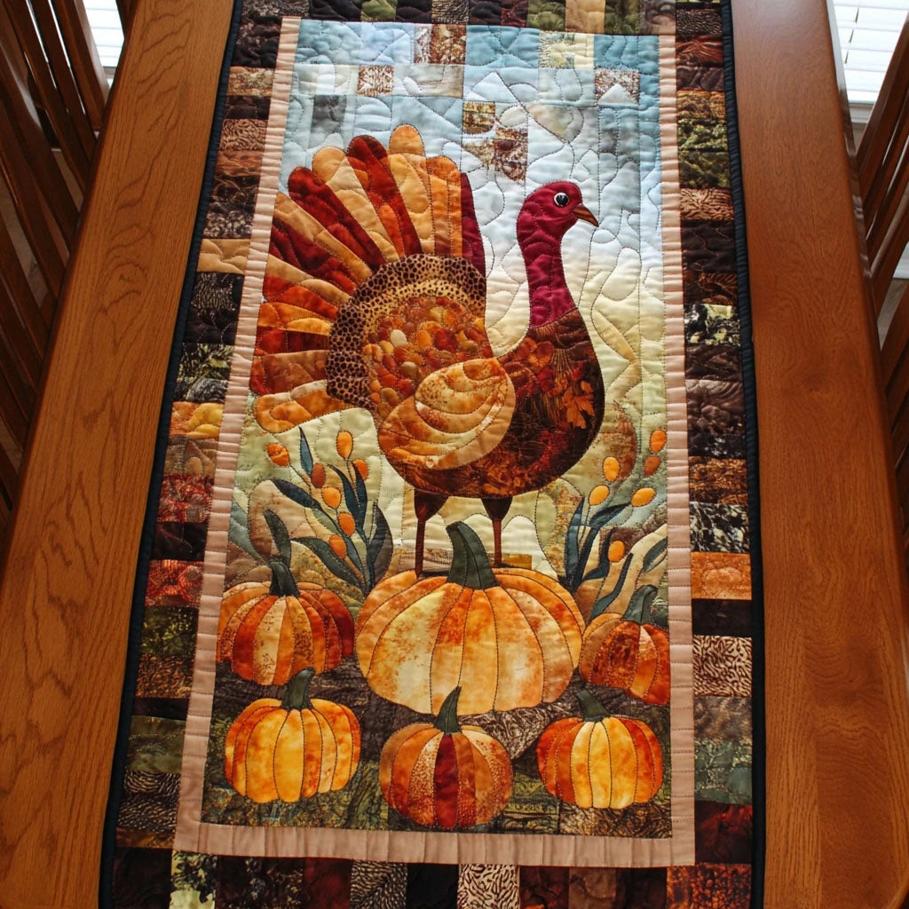 Gobble Gobble Quilted Table Runner