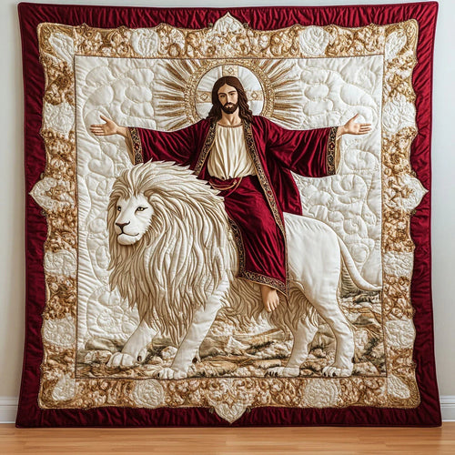 God & Lion Quilt Blanket