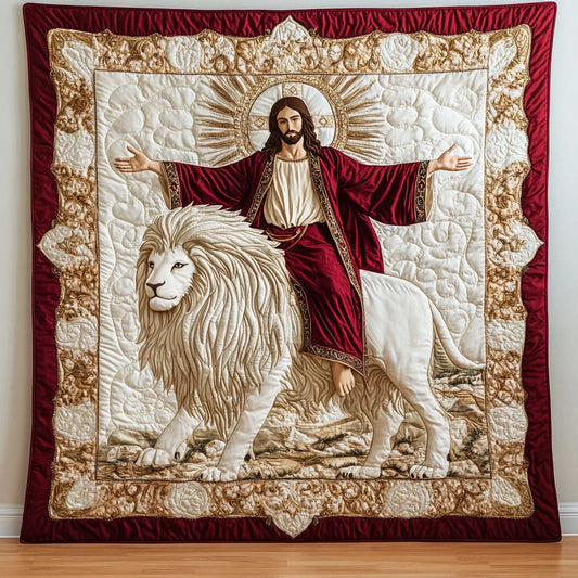God & Lion Quilt Blanket