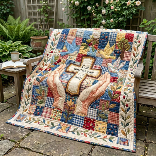God's Loving Watch Quilt Blanket