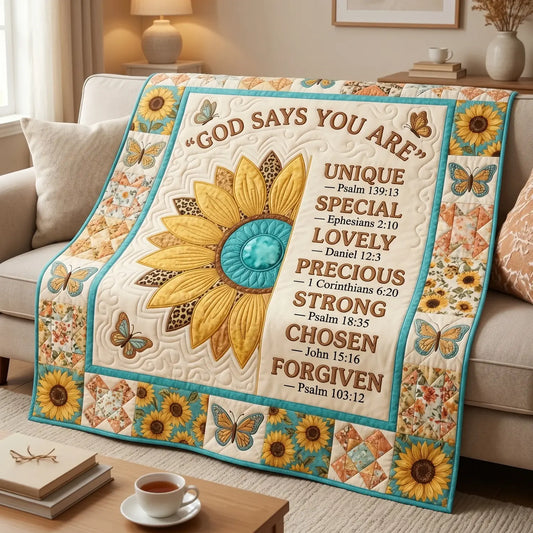 God Says You Are Quilt Blanket