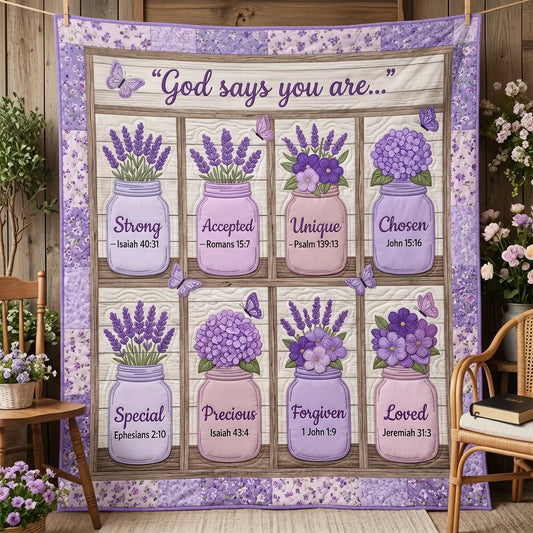 God Says You Are Quilt Blanket