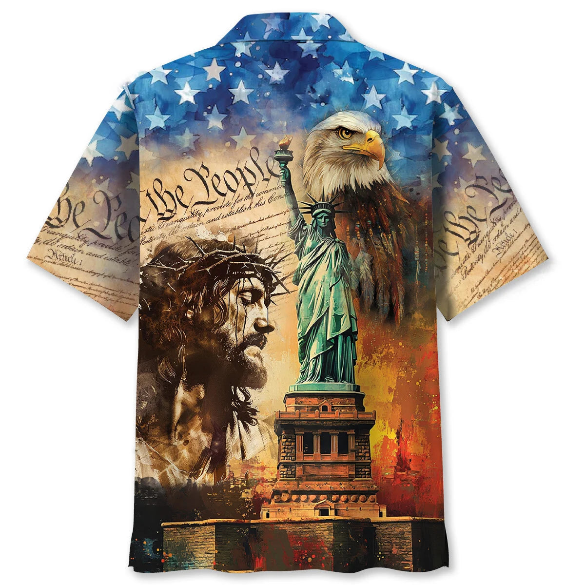 God Bless America Eagle Hawaiian Shirt