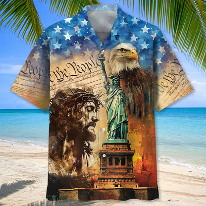 God Bless America Eagle Hawaiian Shirt