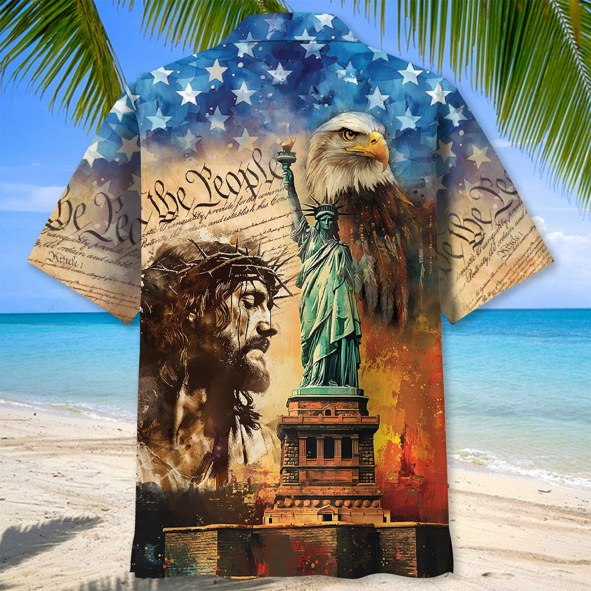 God Bless America Eagle Hawaiian Shirt